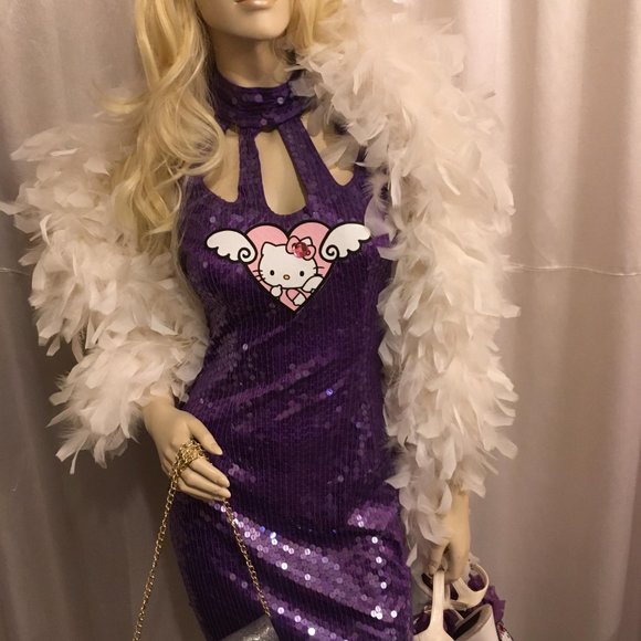 Purple Sequin Prom Dress - Picture 3 of 13